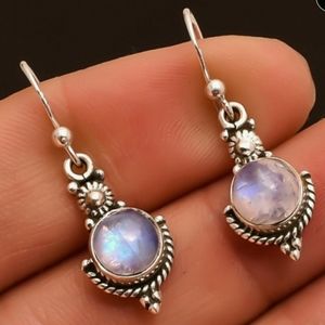 NEW Sterling Silver Moonstone Gemstone Earrings
